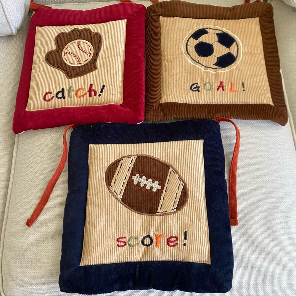 NoJo Infant Sports Themed Corduroy Decorative Wall Hangings